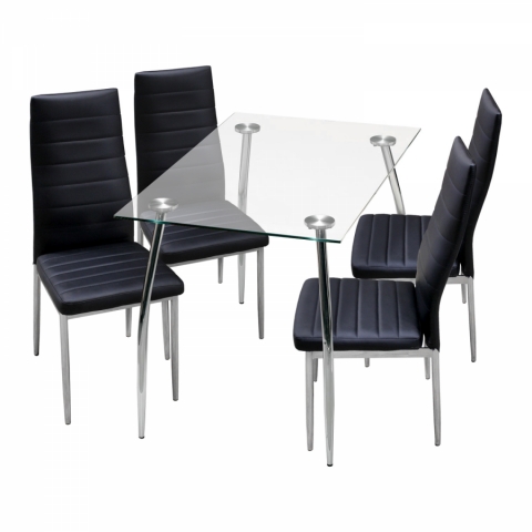 <![CDATA[Jídelní set pro 4 osoby židle 4 + stůl 110x70 GRANADA 4403 Idea]]>
