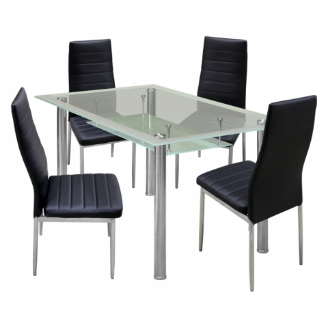 <![CDATA[Jídelní set pro 4 osoby židle + stůl 150x90 VENEZIA 4408 Idea]]>
