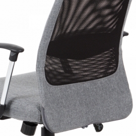 Kancelářská židle šedá černá MESH, houpací, KA-V206 GREY