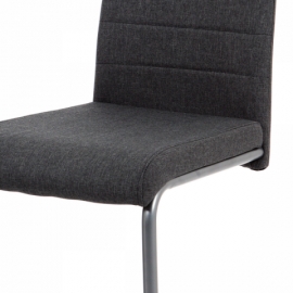 Jídelní židle, šedá látka, kov matný antracit DCL-400 GREY2