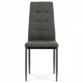 Jídelní židle, šedá látka, kov matný antracit DCL-397 GREY2