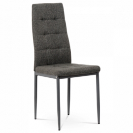 Jídelní židle, šedá látka, kov matný antracit DCL-397 GREY2