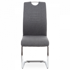 Jídelní židle, šedá látka-ekokůže, chrom DCL-405 GREY2