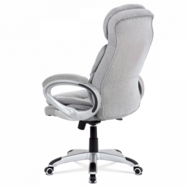 Kancelářská židle, šedá látka, kříž plast stříbrný, houpací mechanismus KA-G198 SIL2