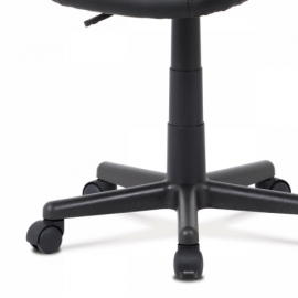 Kancelářská židle, červená-černá ekokůže, výšk. nast., kříž plast černý KA-V107 RED