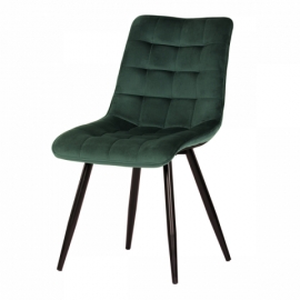 Jídelní židle zelený samet nohy černý kov CT-384 GRN4 