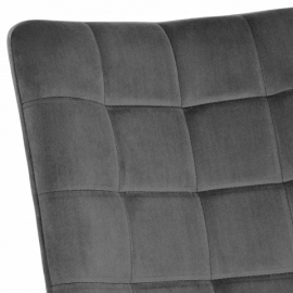 Jídelní židle, potah v šedém sametu, kovové podnoží v černé práškové barvě CT-384 GREY4