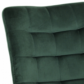 Jídelní židle, potah v zeleném sametu, kovové podnoží v černé práškové barvě CT-384 GRN4