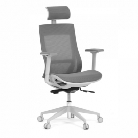 Kancelářská židle šedá MESH síťovina 3D područky KA-W004 GREY