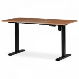Kancelářský stůl s elektricky nastavitelnou výší pracovní desky. Kovové podnoží v černé barvě. LT-W140 BUK