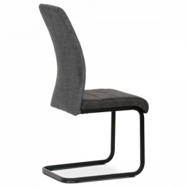 Jídelní židle šedá látka kovová pohupová podnož černá DCL-414 GREY2 