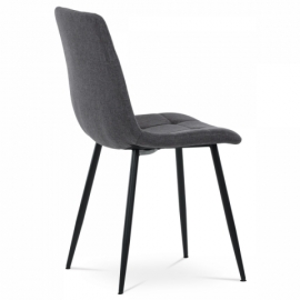 Jídelní židle šedá látka kov černý mat DCL-974 GREY2 
