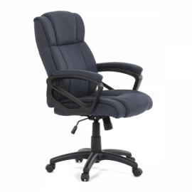 Kancelářská židle, modrá látka, černý kříž KA-C707 BLUE2