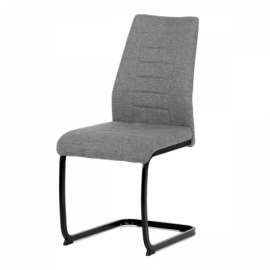 Jídelní židle stříbrná látka černé kovové nohy DCL-438 GREY2 