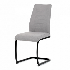 Jídelní židle světle šedá látka, černé kovové nohy DCL-438 LAN2 