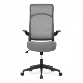 Kancelářská židle, houpací mech., černá MESH, plast. Kříž KA-A182 BK