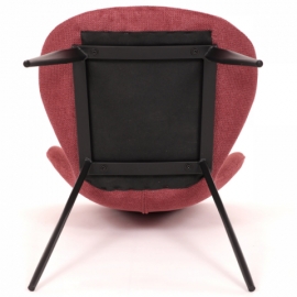 Židle jídelní, červená látka, černá kovová podnož DCL-1031 RED2