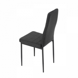 Židle jídelní, černá látka, kov šedá DCL-374 BK2