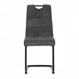 Židle jídelní, šedá látka, černý kov HC-972 GREY2