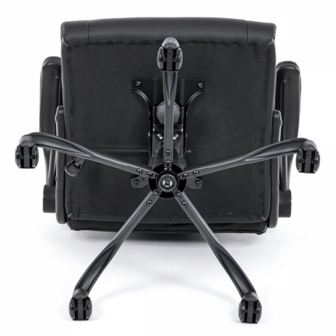 <![CDATA[Kancelářská židle černá ekokůže kolečka na tvrdé podlahy KA-Y344 BK Autronic]]>