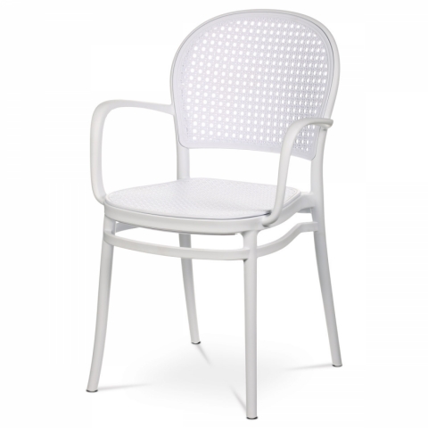 Jídelní bílá plastová židle CT-746 WT 