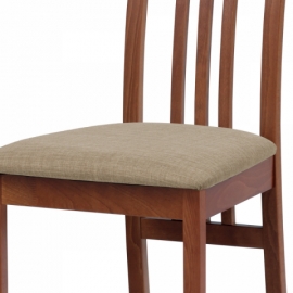 Jídelní židle masiv buk, barva třešeň, potah krémový BC-2482 TR3