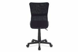 Kancelářská židle, šedá mesh, plastový kříž, síťovina černá KA-2325 GREY