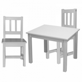 Dětský stůl z borovicového masivu bílý lak 8857 